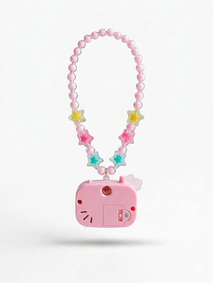 Turn down the lights and watch the magic happen! This mini camera projects fun, colorful images onto any flat surface, transforming your child's bedroom into a personal theater