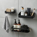 Bathroom shelves| bathroom organiser| Bathroom Shower Caddy Shelf Set of 3, Black, Wall Mounted