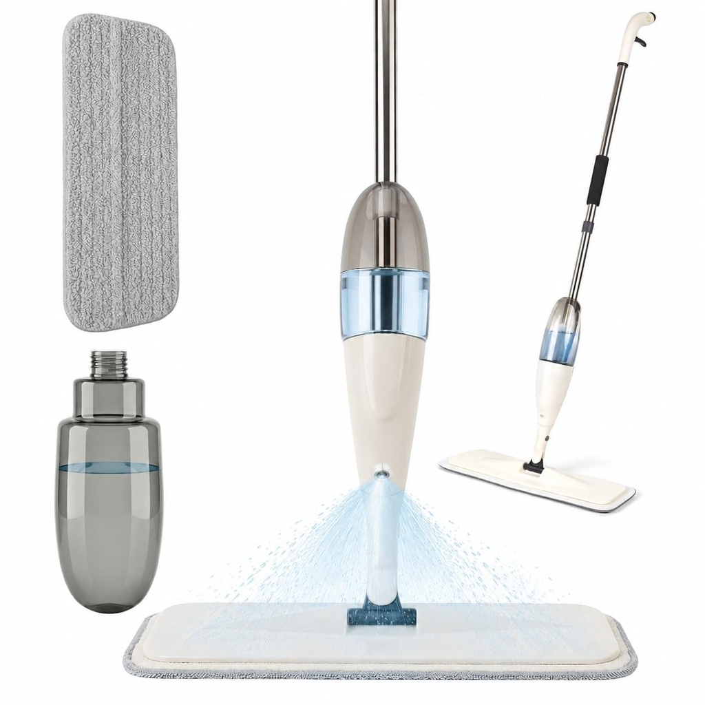 Spray mops for Floor Cleaning| Spray mop for Home| Spray Mop with 360ml Refillable Bottle and Microfiber Pad